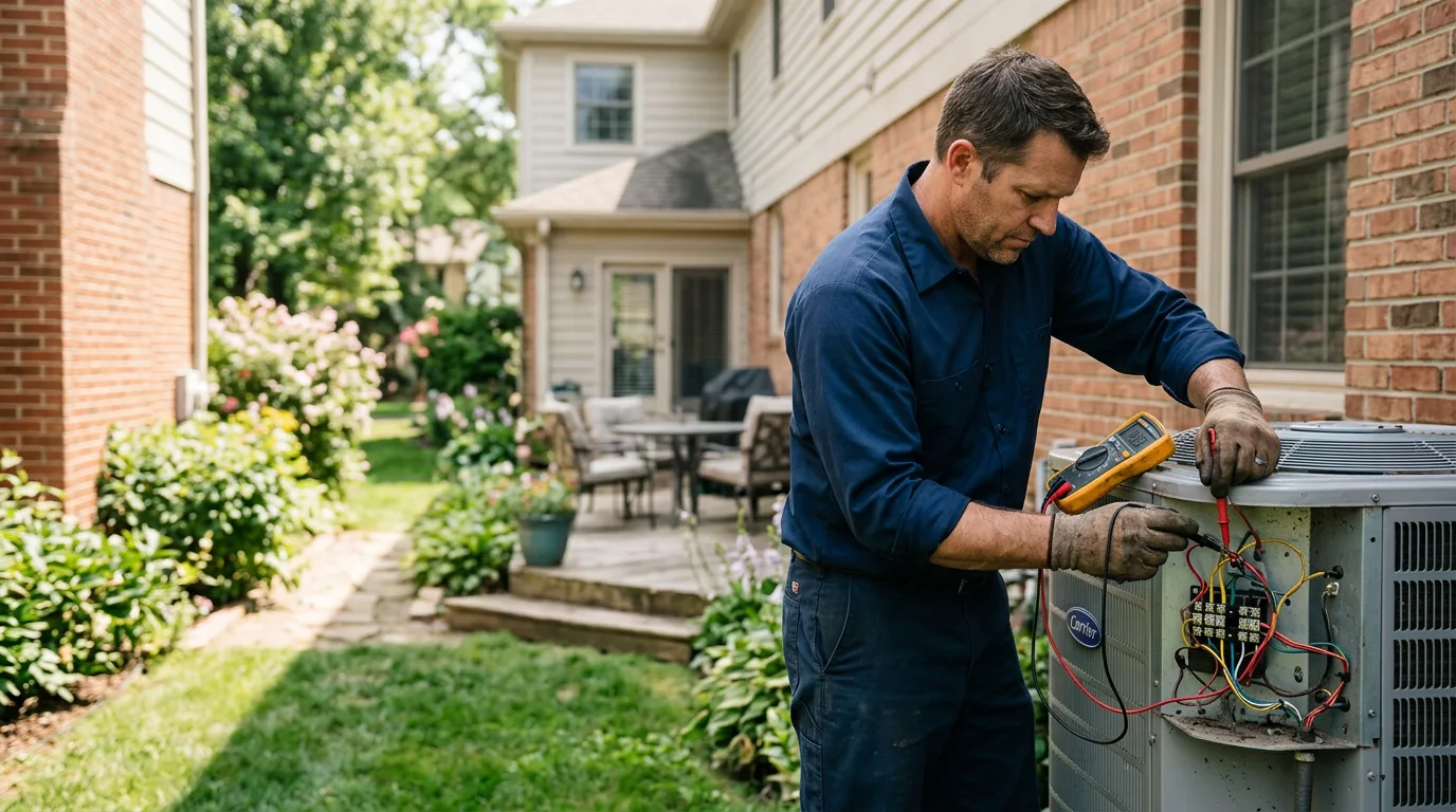 HVAC technician working near Friona, TX